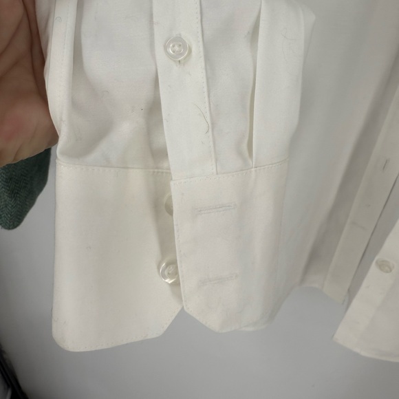 M Chico's No Iron™ Placed Floral Shirt with Black and Gold Floral Design 2/M - Picture 7 of 11